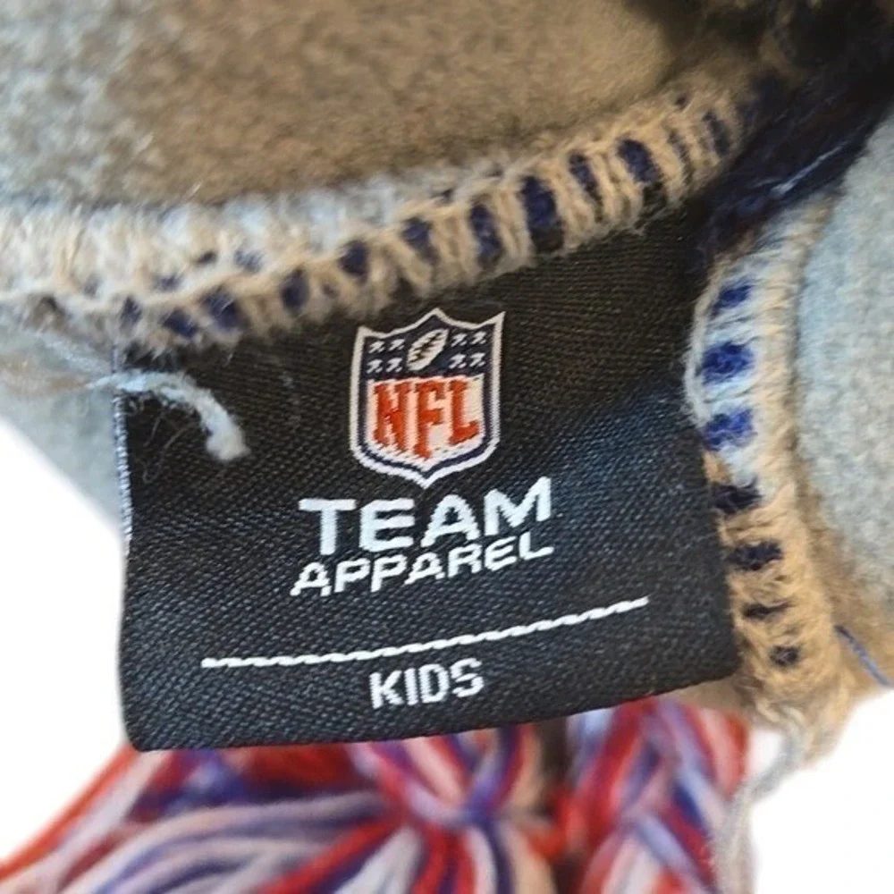 BUNDLE New York Giants Kid's Youth PomPom Winter Hat & Scarf Team Apparel Sports